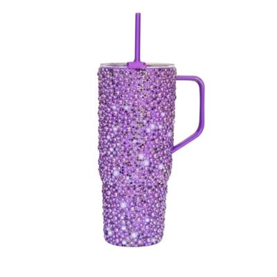 Purple Rhinestone Tumbler